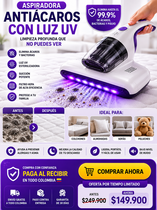ASPIRADORA ANTIACARONO IMAGINAS TODO LO QUE SALE DE TU CAMA 😳