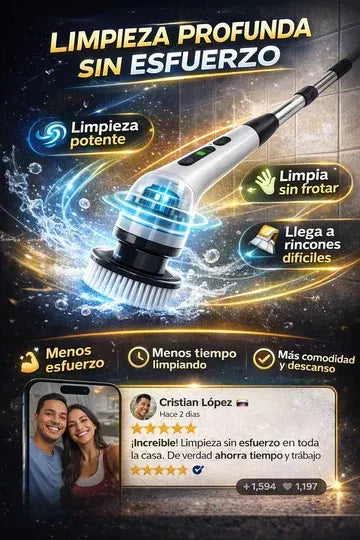 🔥 Limpia Toda Tu Casa Sin Esfuerzo Con El Cepillo Eléctrico 9 En 1