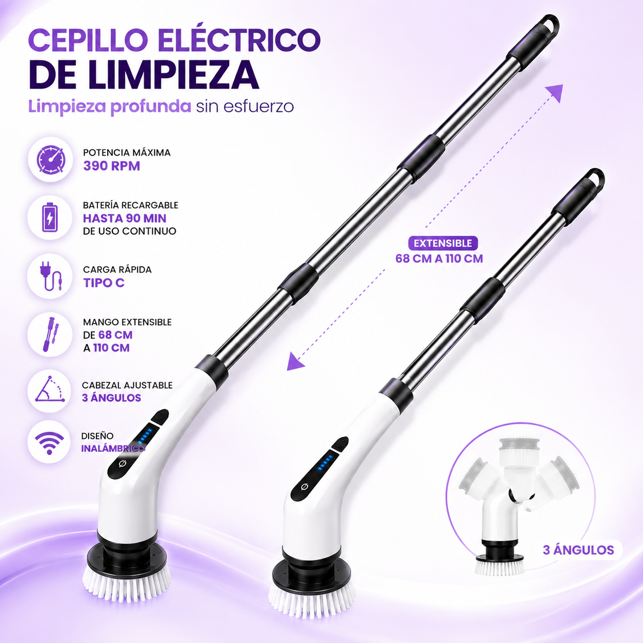 🔥 Limpia Toda Tu Casa Sin Esfuerzo Con El Cepillo Eléctrico 9 En 1